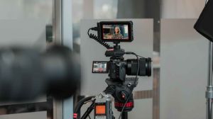 Camera at Studio. Video production service