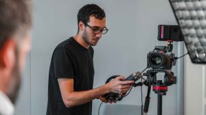 Videographer in a Vancouver studio 
