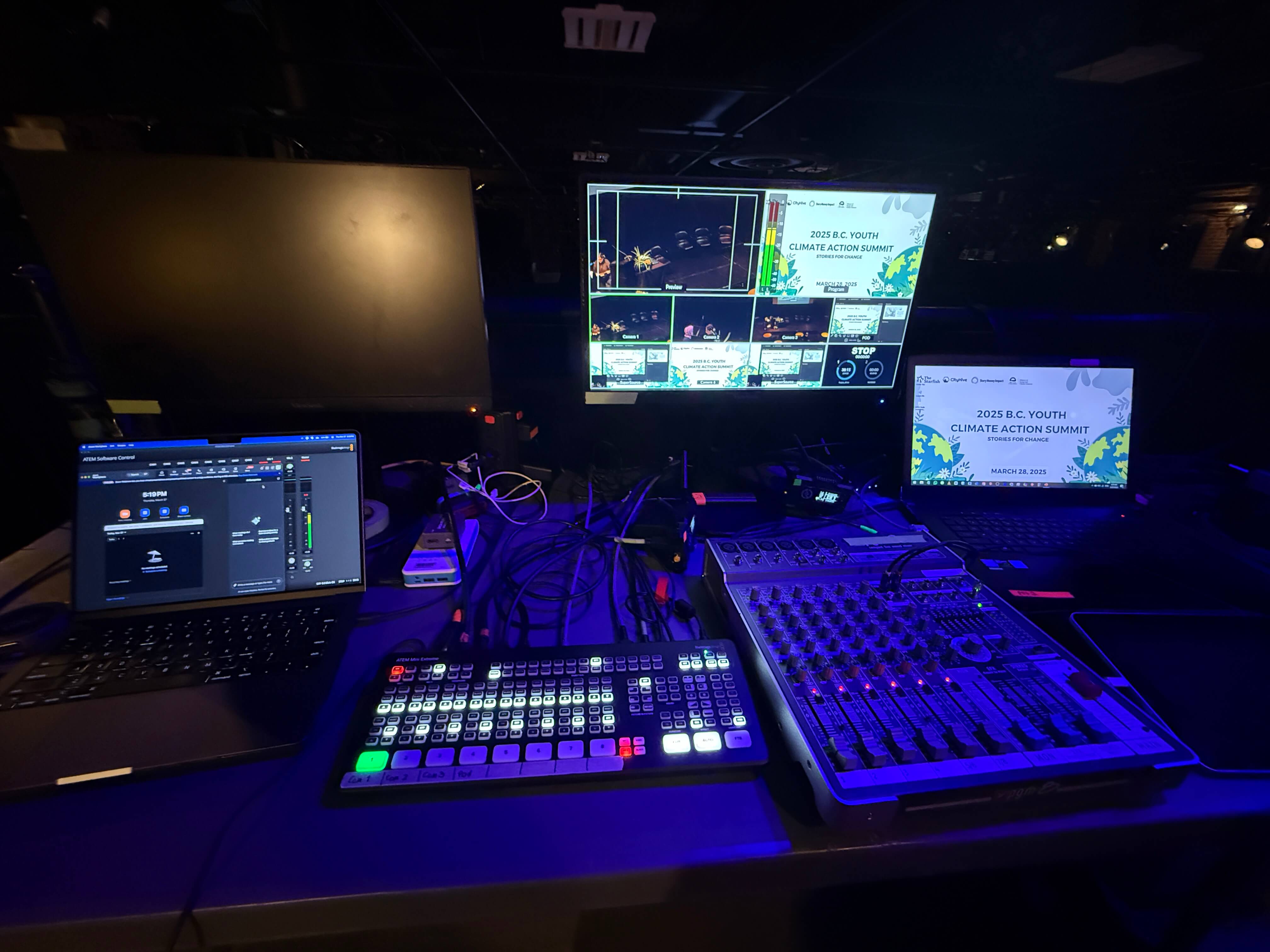 Tech table at Hybrid Event in Vancouver